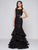 Colors Dress - 1623 Illusion Bateau Lace Mermaid Dress in Black