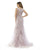 Morrell Maxie - 16244 Bead Embellished Trumpet Evening Gown In Purple