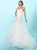 Tiffany Homecoming - Long Strapless Dress with Lace Bodice 16248 in White and Neutral