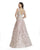Morrell Maxie - 16249 Embroidered Deep V-neck A-line Gown In Pink