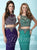 Tiffany Homecoming - Two-Piece Long Prom Dress with Open Back 16251 In Purple and Green