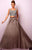 Tiffany Homecoming - 16258 Two-Piece Crystal Ornate Bodice Mikado Gown In Brown
