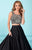 Tiffany Homecoming - 16258 Two-Piece Crystal Ornate Bodice Mikado Gown In Black
