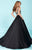 Tiffany Homecoming - 16258 Two-Piece Crystal Ornate Bodice Mikado Gown In Black