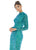 Ashley Lauren - 1625 Allover Sequin Long Sleeve Sheath Evening Gown In Green