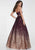 Tiffany Homecoming - 16264 Strapless Sweetheart Ombre Sequined Ballgown In Red and Gold