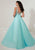 Tiffany Homecoming - 16265 Bejeweled Bodice Chiffon A-Line Gown In Blue
