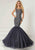 Tiffany Homecoming - 16271 Geometric Embellished Sleeveless Mermaid Gown In Gray