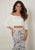 Tiffany Homecoming - 16272 Off-Shoulder Two-Piece Mermaid Gown In White and Gray