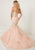 Tiffany Homecoming - 16273 Intricate Floral Appliqued Lace Trumpet Gown In Pink and Multi-Color