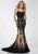 Tiffany Homecoming - 16274 Sleeveless Contrast Lace Illusion Trumpet Gown In Black and Neutral