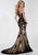 Tiffany Homecoming - 16274 Sleeveless Contrast Lace Illusion Trumpet Gown In Black and Neutral