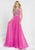 Tiffany Homecoming - 16275 Sleeveless Crystal Foliage  A-Line Gown In Pink