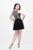 Primavera Couture - Adorned Jewel Chiffon A-Line Cocktail Dress 1627 in Black