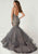Tiffany Homecoming - 16280 Embellished Halter Mermaid Dress In Gray and Neutral