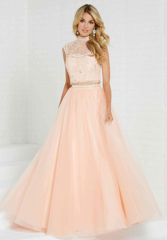 Tiffany Homecoming - 16281 Two Piece High A-line Dress In Pink