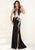 Tiffany Homecoming - 16282 Multi-Colored Embellished Halter Sheath Dress In Black and Multi-Color