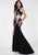 Tiffany Homecoming - 16282 Multi-Colored Embellished Halter Sheath Dress In Black and Multi-Color