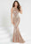 Tiffany Homecoming - 16284 Contoured Illusion Panel Mermaid Gown In Gold