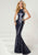 Tiffany Homecoming - 16284 Contoured Illusion Panel Mermaid Gown In Blue