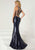 Tiffany Homecoming - 16284 Contoured Illusion Panel Mermaid Gown In Blue