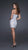 La Femme - Sequined Ombre Sweetheart Sheath Dress 16285 In White