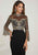 Tiffany Homecoming - 16285 Sequined High Neck Jersey Trumpet Dress In Black