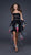 La Femme - High Low Dress with Ruched Bodice 16289 In Black