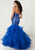 Tiffany Homecoming - 16290 Sequined Sweetheart Ruffled Mermaid Gown In Blue and Gray