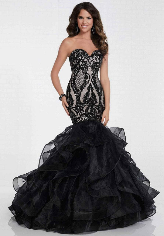 Tiffany Designs - 16290 Sequined Sweetheart Ruffled Mermaid Gown