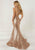 Tiffany Homecoming - 16292 Sequined Bateau Neck Trumpet Dress In Pink