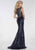 Tiffany Homecoming - 16292 Sequined Bateau Neck Trumpet Dress In Blue