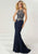 Tiffany Homecoming - 16293 Embellished Illusion Halter Jersey Dress In Blue