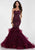 Tiffany Homecoming - 16296 Beaded Sweetheart Tiered Ruffled Mermaid Dress In Red