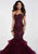 Tiffany Homecoming - 16296 Beaded Sweetheart Tiered Ruffled Mermaid Dress In Red