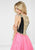 Tiffany Homecoming - 16297 Beaded Deep V-neck Shimmer Satin Ballgown In Black and Pink