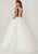 Tiffany Homecoming - 16297 Beaded Deep V-neck Shimmer Satin Ballgown In White