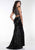 Tiffany Homecoming - 16298 Sequined Halter Neck Sheath Dress In Black