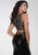 Tiffany Homecoming - 16298 Sequined Halter Neck Sheath Dress In Black