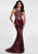 Tiffany Homecoming - 16298 Sequined Halter Neck Sheath Dress In Red