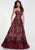 Tiffany Homecoming - 16299 Floral Sequined Tulle Ruffled A-line Dress In Red