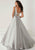 Tiffany Homecoming - 16302 Beaded Deep V-neck A-line Dress In Silver