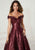 Tiffany Homecoming - 16303 Sequined Off-Shoulder Long A-line Dress In Pink