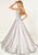 Tiffany Homecoming - 16304 Beaded Jewel Satin A-line Dress In Silver and Blue