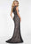 Tiffany Homecoming - 16306 Beaded Lace Bateau Sheath Dress In Gray and Neutral