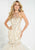 Tiffany Homecoming - 16307 Crystal Accented Sparkle Tulle Mermaid Dress In Neutral