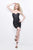 Primavera Couture - Ornate Strapless Sweetheart Sheath Cocktail Dress 1630 in Gray