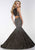 Tiffany Homecoming - 16310 Embellished Halter Neck Mermaid Dress In Gold and Black
