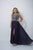 Tiffany Homecoming - 16313 Beaded Jewel Neck Chiffon A-line Gown In Purple