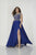 Tiffany Homecoming - 16313 Beaded Jewel Neck Chiffon A-line Gown In Blue